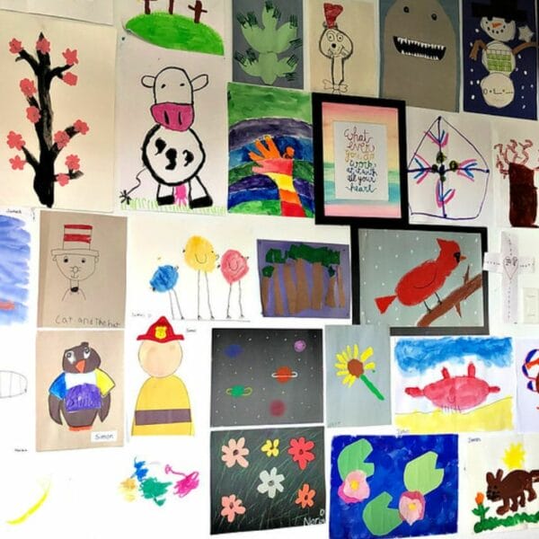 ideas to use up kids artwork