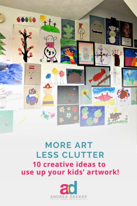 how to use up kids' artwork