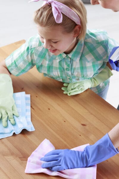 kids cleaning