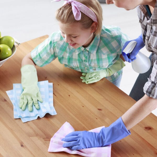 kids cleaning