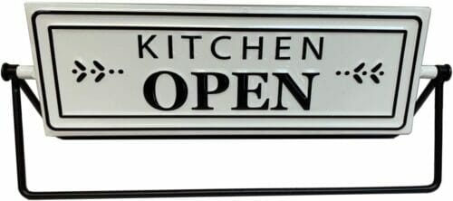 kitchen open sign