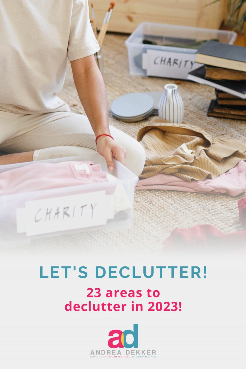Let's clear the clutter in your home and life... if you don't know where to start, I have a list of 23 different areas to pick from! via @andreadekker