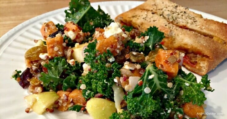 loaded kale salad