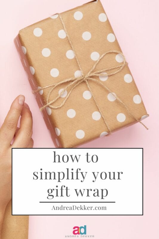 minimalish gift wrap