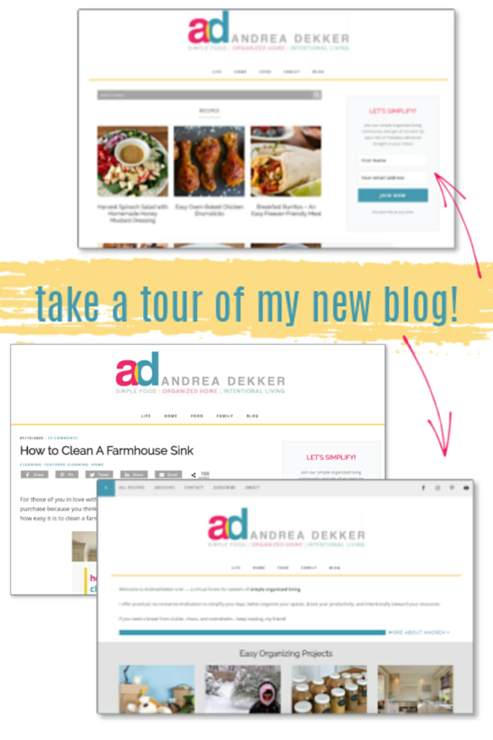 My blog got a HUGE (and very overdue) update -- yay! The design looks so clean, bright, fresh, and clutter-free... and the new logo + tagline couldn’t be more perfect for my current blog and business vision! I can't wait to show you around. Click through to take a video tour with me! via @andreadekker