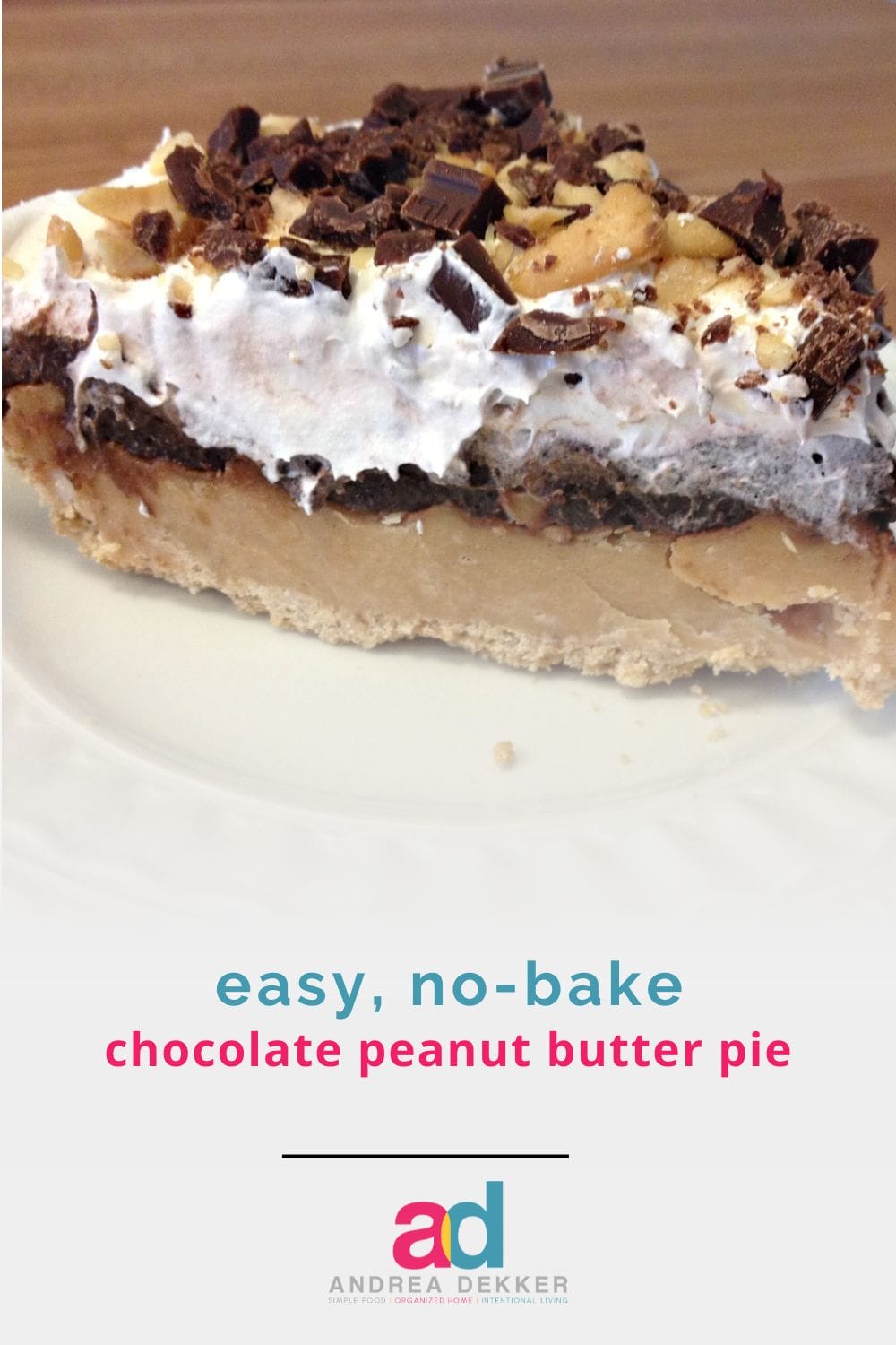 This chocolaty peanut buttery goodness is the perfect sweet treat for a warm summer night, a holiday party, or a birthday surprise. It's easy to make ahead and tastes great chilled and frozen! via @andreadekker