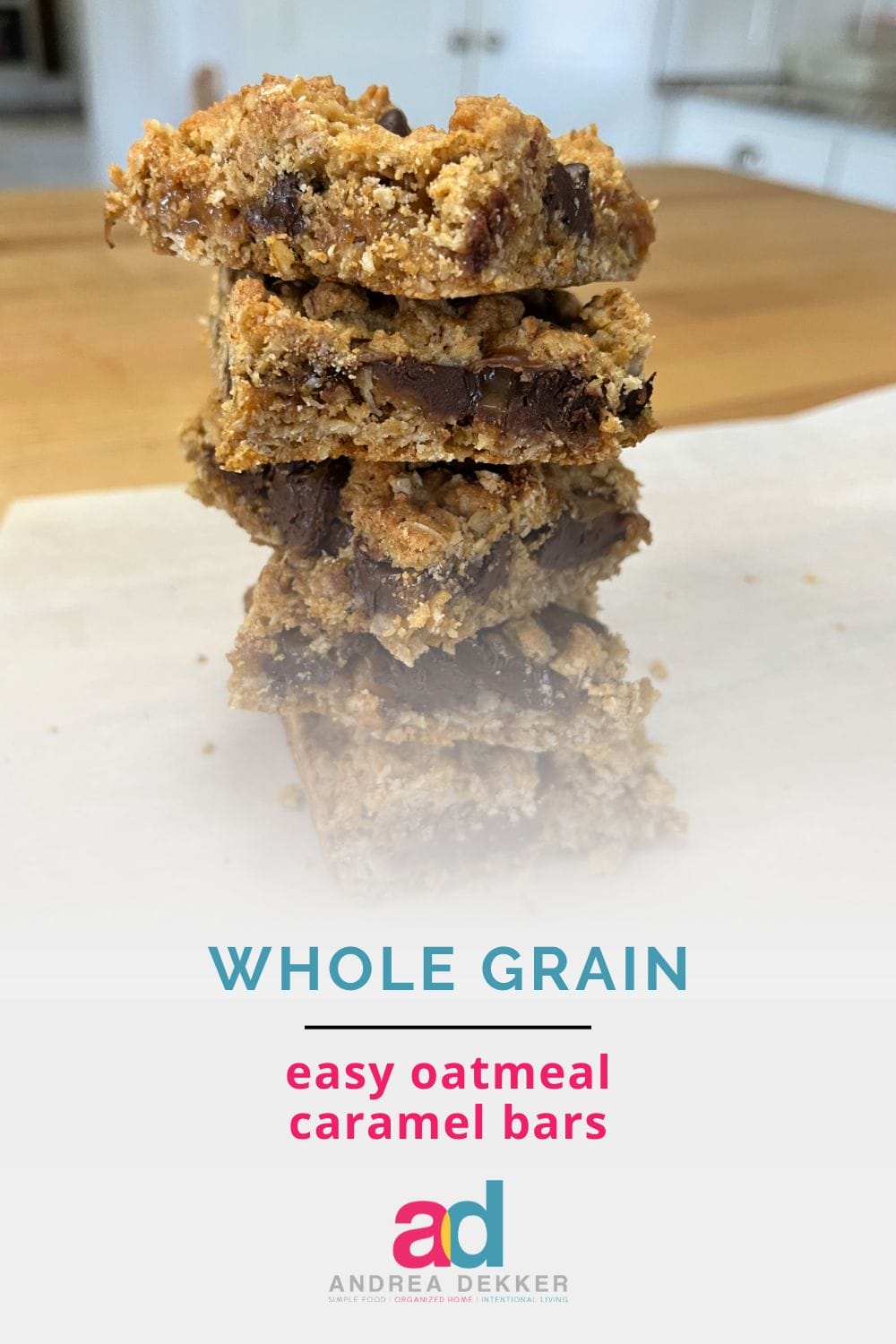 If you're looking for an easy snack to satisfy your sweet tooth while providing some nutritional value, these Oatmeal Caramel Bars are it! via @andreadekker