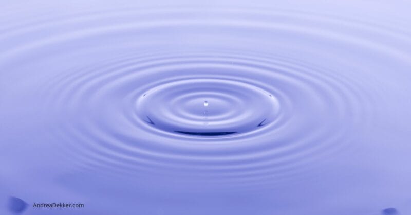 ripples in a pond