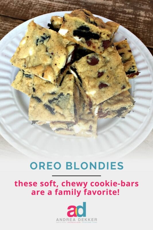 oreo blondie bars