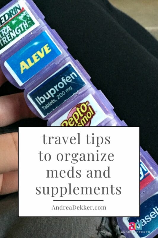 how to organize meds for traveling