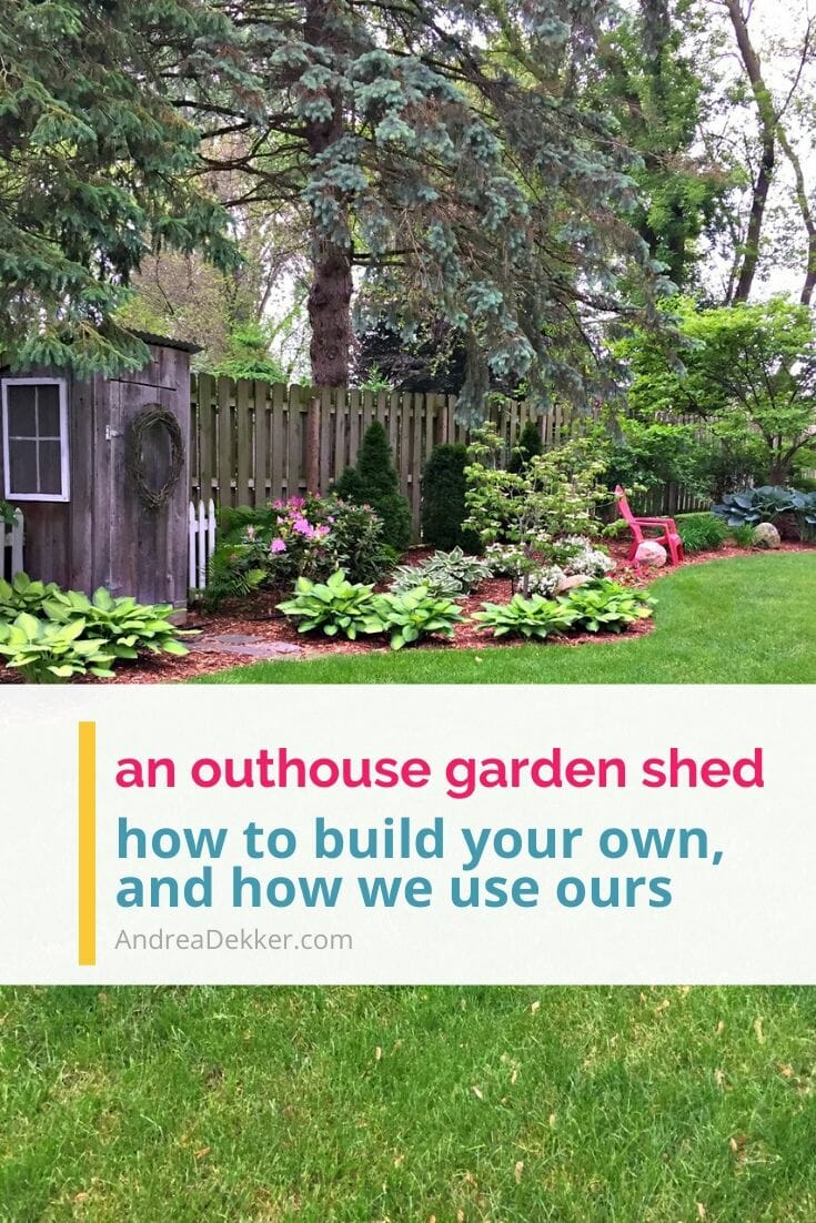 Check out this super cute outhouse garden shed! No matter what type of house you have, how big or small your yard is, or what your landscaping style is, there is always room for a tiny outhouse shed SOMEWHERE!  via @andreadekker