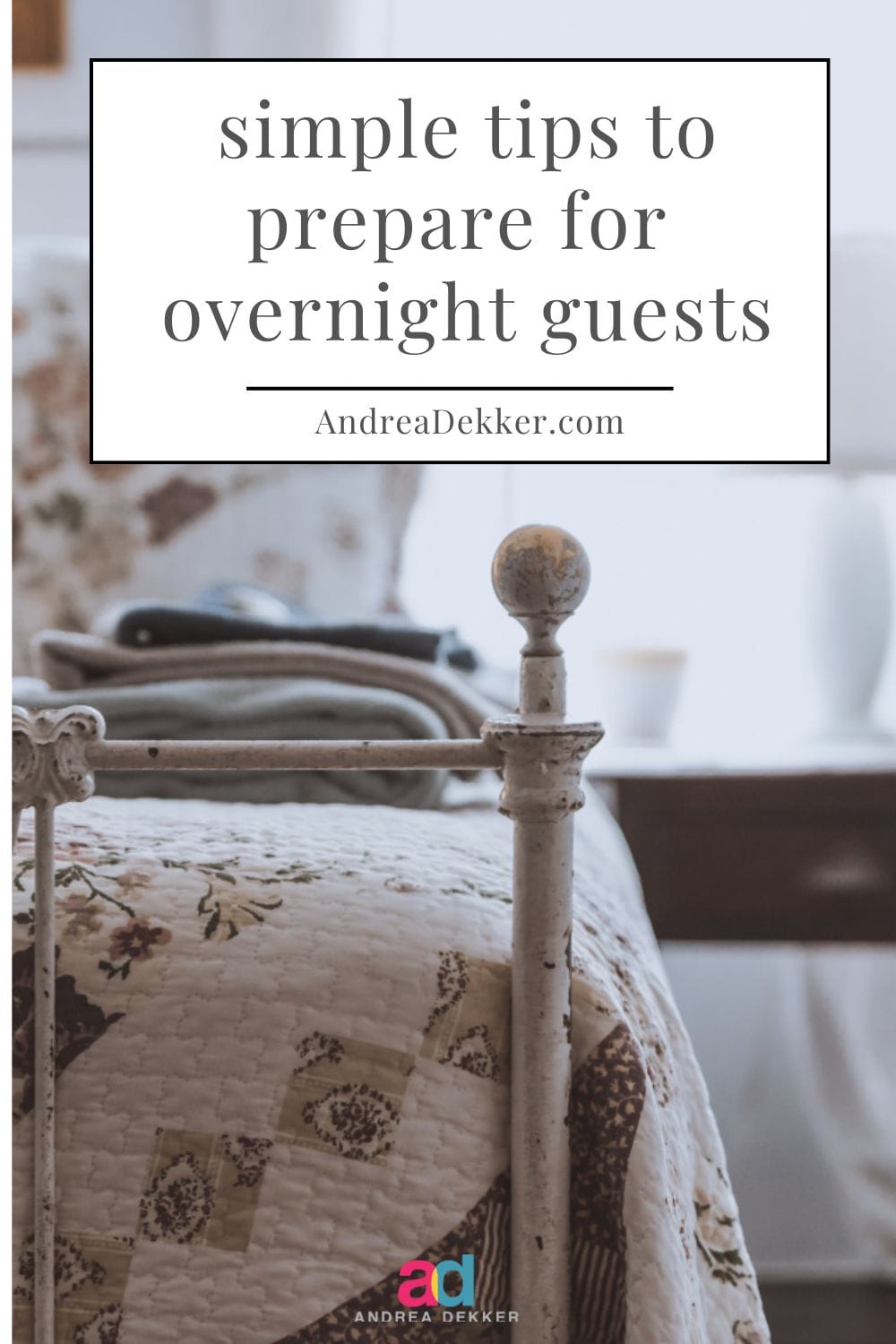 Hosting overnight guests doesn&rsquo;t have to be stressful or require a picture-perfect guest room. With a few simple touches and a little prep, you can make anyone feel at home in your home. Keep reading for easy, practical tips to help you welcome guests without the overwhelm! via @andreadekker