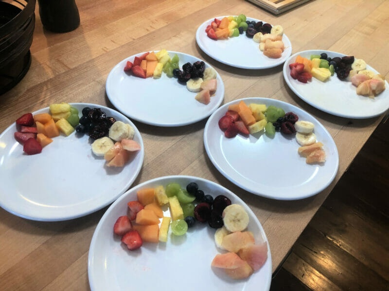 rainbow breakfast fruit