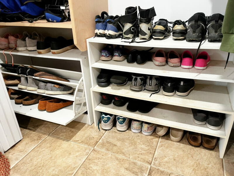 organized shoes