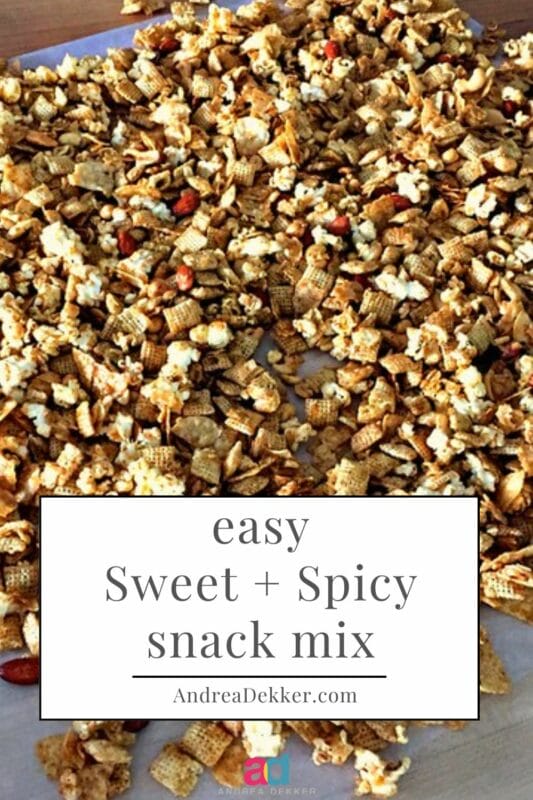 easy sweet and spicy snack mix