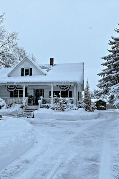 winter farmhouse