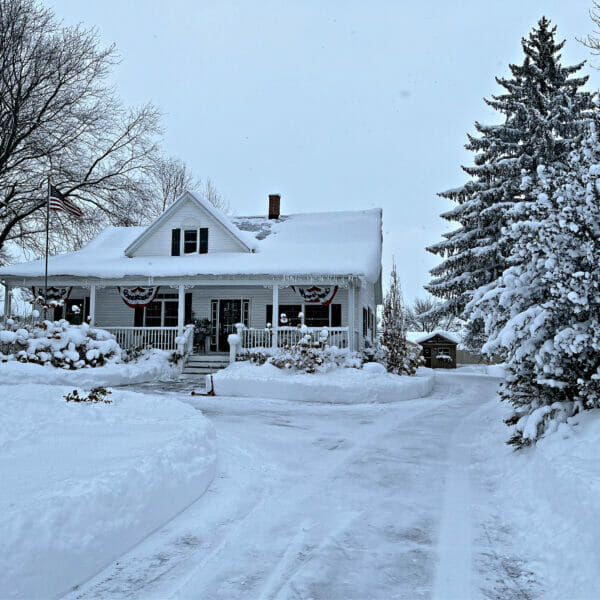 winter farmhouse