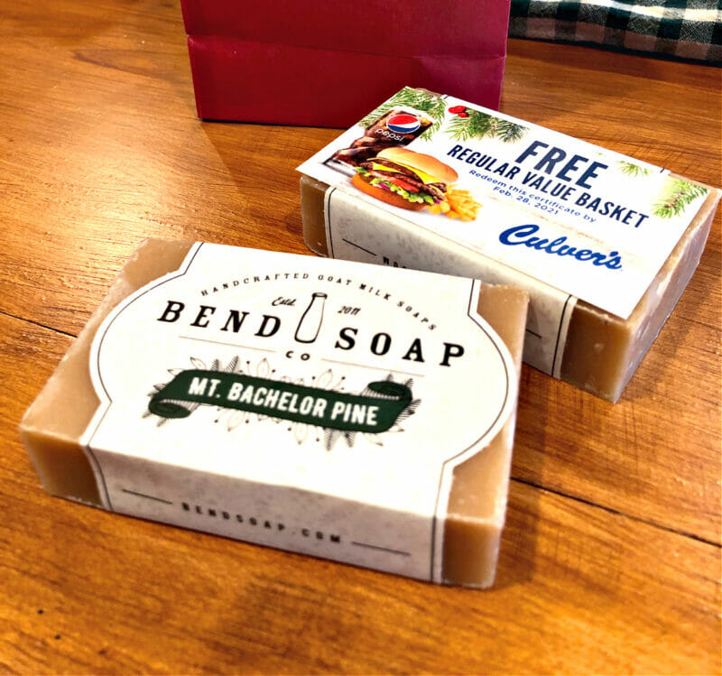 bend soap with gift card