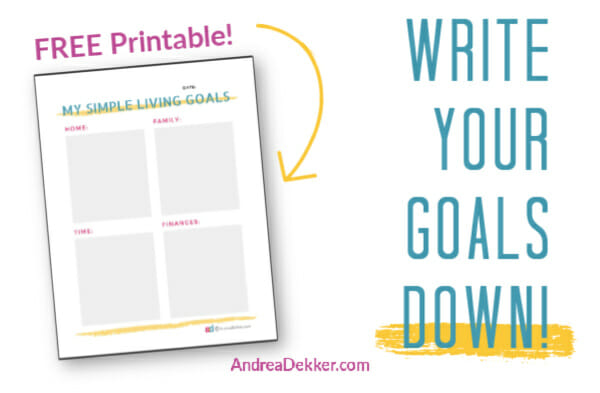 free printable goals worksheet