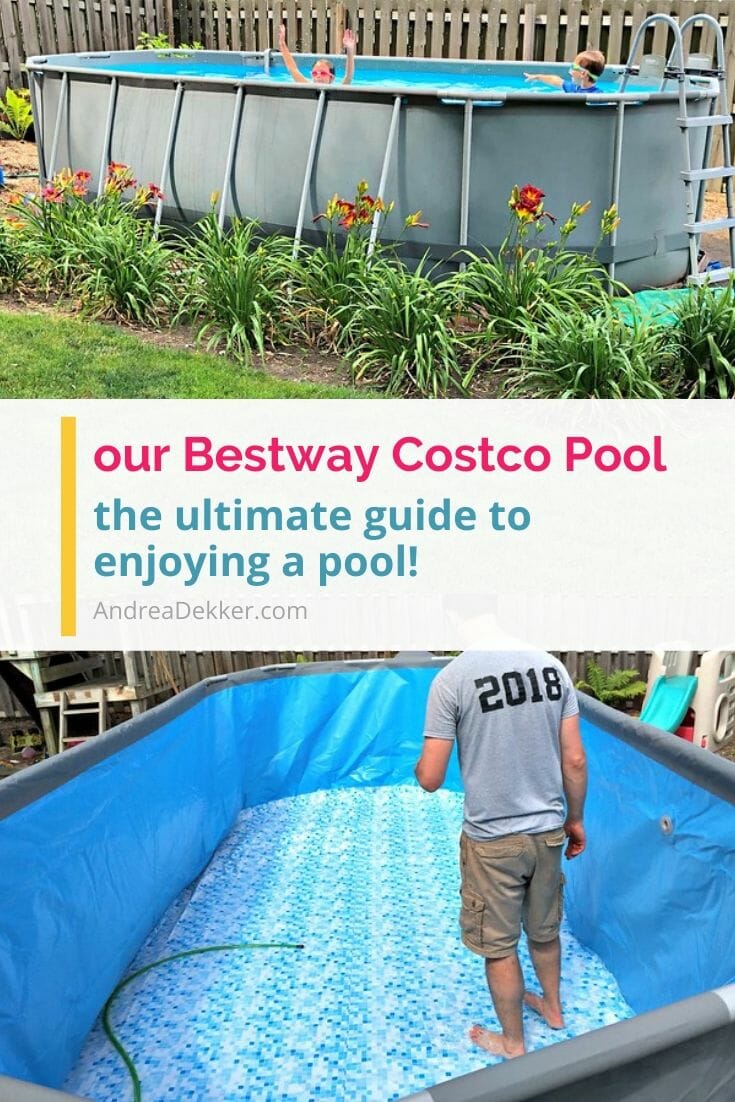 If you're looking for a fun and frugal way to enjoy summer at home with your family, consider getting a pool! Learn everything you ever wanted to know about how to install and set up an above ground Costco swimming pool before you head to the store to buy! via @andreadekker