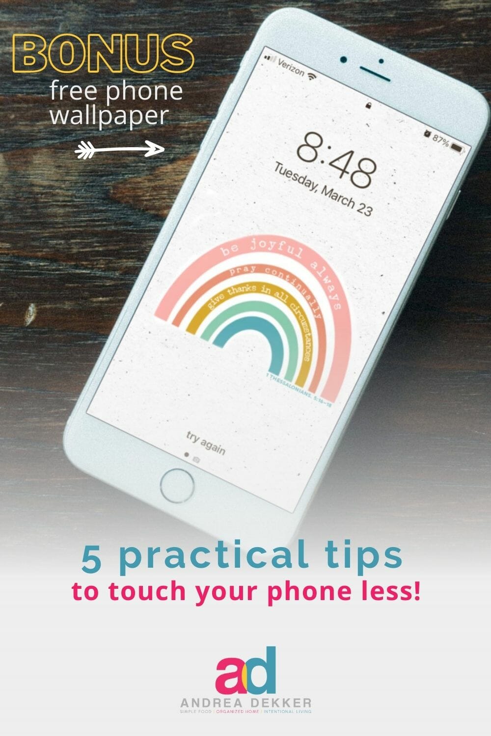 how to touch your phone less