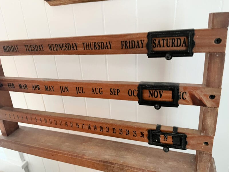 wooden calendar