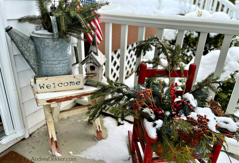 welcome winter planters