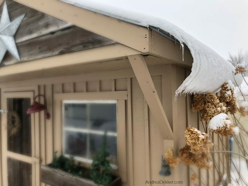 ice on the shed