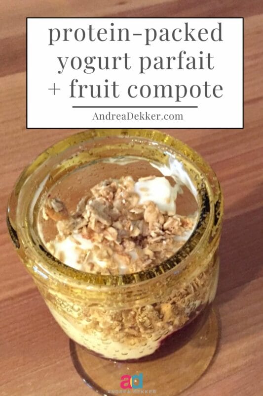 yogurt parfait with fruit compote